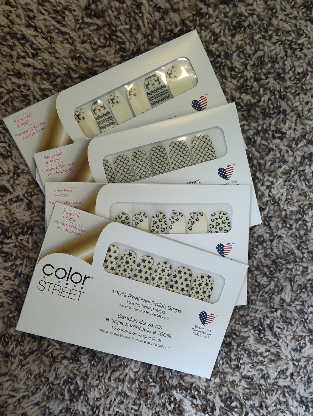 Color Street Nail Strips- 4 Sets Included